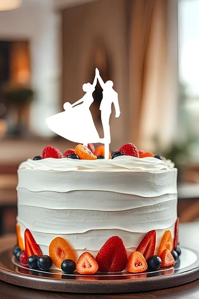 oalpo Wedding Anniversary Cake, Wedding Cake Toothpick, Cake Decoration, Reusable