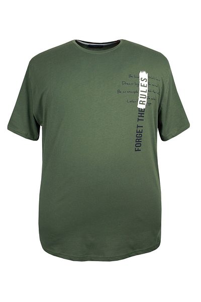 tambattal Men's Large Size Printed Single Jersey Crew Neck T-Shirt