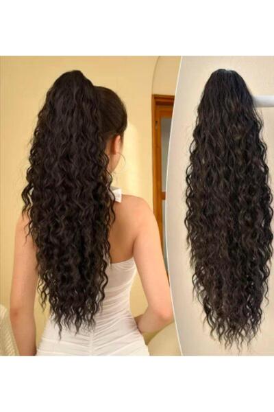 Handmade Kıvırcık saç sevenlere özel Uzatma sentetik kaliteli saç, Pençe toka...