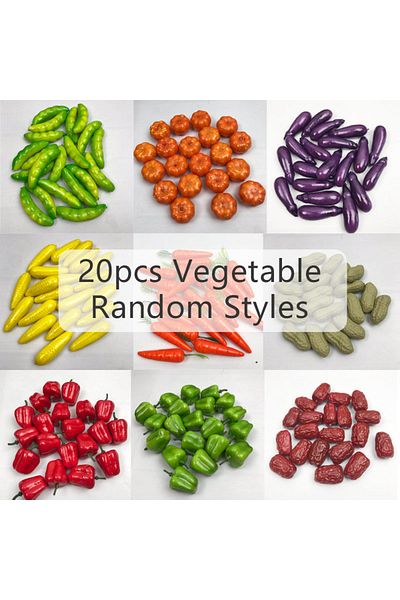 Choice 20vegetable 10/20pcs Mini Simulation Fruits & Vegetables Foam Household Decoration Miniature Ornamen