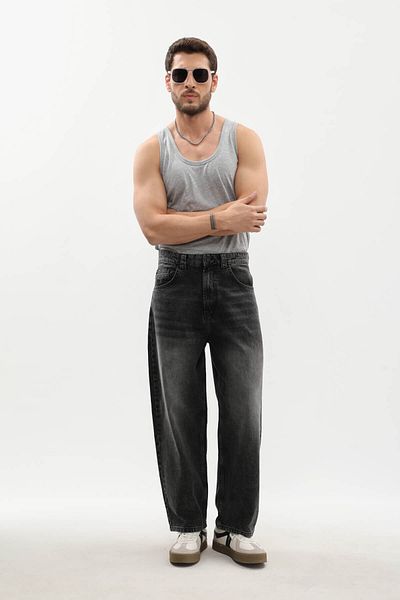 BANNY JEANS Αντρικό παντελόνι Skater Fit Anthracite Jean