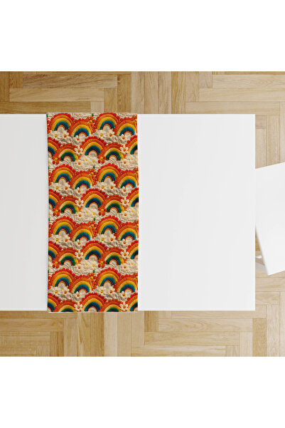 Hayal Dekoratif قوس قزح التطريز منقوشة الرقمية المطبوعة الليزر قطع 45x100'Cm ...