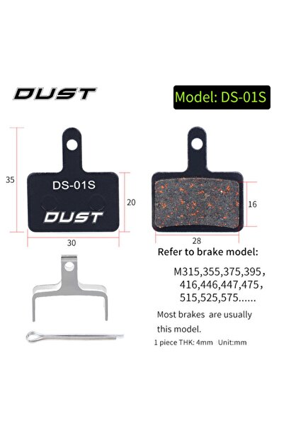Choice DS01 DUST Cycling Bicycle Disc Brake Pads Bike Brake Parts for M315 M3...
