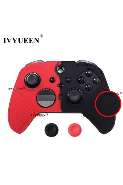 Choice Red Black IVYUEEN Anti-Slip Grip Silicone Soft Case for Xbox One Elite Series 2 / S2 Core Wireless C