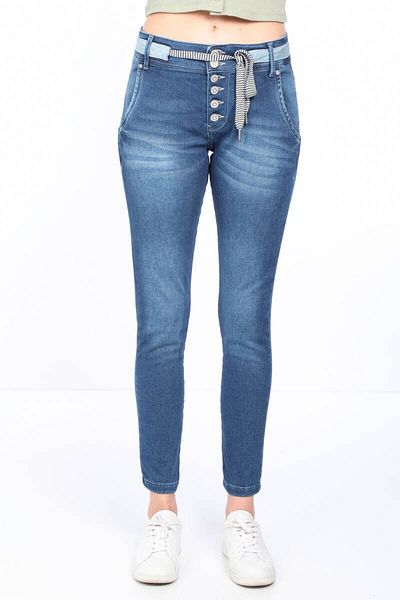 Bluewhite Pantaloni de damă cu talie albastră