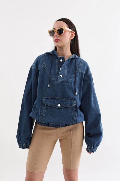 BANNY JEANS Women's Hooded Jean Sweatshirt