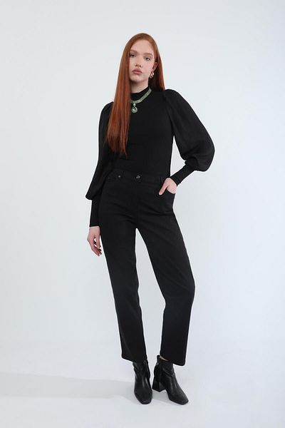 Bluewhite Дамски дрехи Strong Denim Capri - Черни