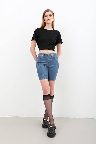 Bluewhite Pantaloni scurți de damă albaștri