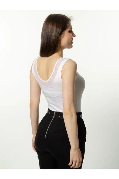 LİRONA A+ Quality Cotton Tul Detailed Pool Collar Undershirt & Body Jacket