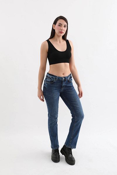 BANNY JEANS Pantaloni de damă din lycra, albaștri