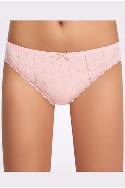 İLKE İÇ GİYİM Chiloți Bikini Ribana - Transfer Jacquard