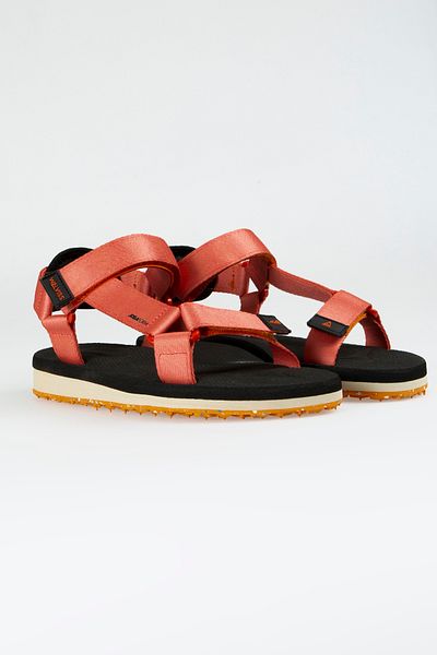 walviss Willy Women's Woven Fabric Velcro Red Sandals