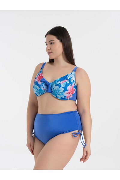 AQUAVİVA Set de bikini cu sârmă Daniela cu model de flori albastre pentru femei Aquaviva