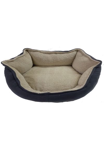 optimal&prime Luxury Cat/Dog Bed, Certified Fabric, Washable, Silicone Fiber Filling 55 cm