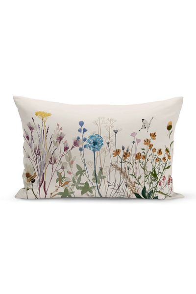 Bertille Home Κάλυμμα μαξιλαριού με ριχτάρι διπλής όψης σειράς άνοιξης (Κάλυμμα μαξιλαριού για το Πάσχα της Άνοιξης)