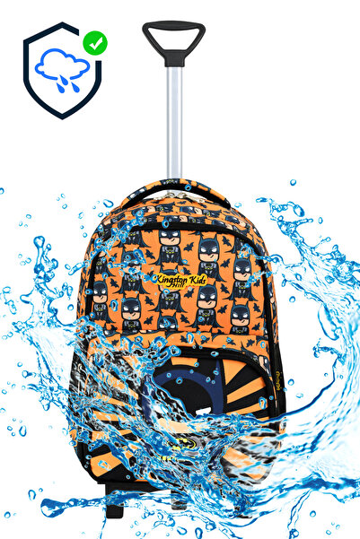 Kingston Hill Yarasa Çekçek 3 lü İlkokul Çanta seti  - Sabit Çekçek mekanizması (katlanır ön ayak)