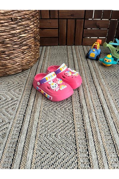 Behtah Kundura Girl Boy Child Closed Front Garden Pool Daily Sandals Non-Slip Sole Slippers