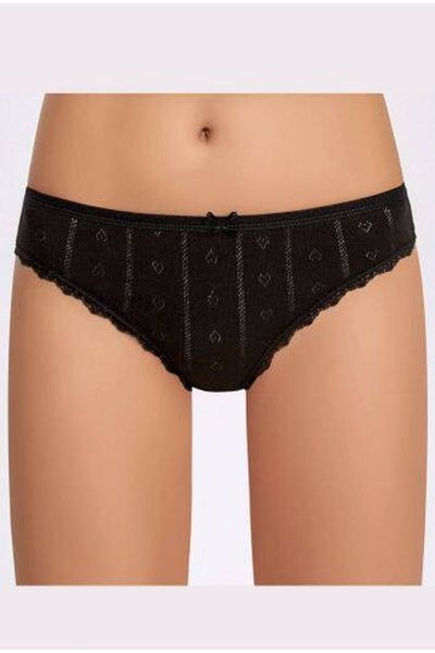 İLKE İÇ GİYİM Chiloți bikini damă jacquard (Transfer Rib) 3 buc