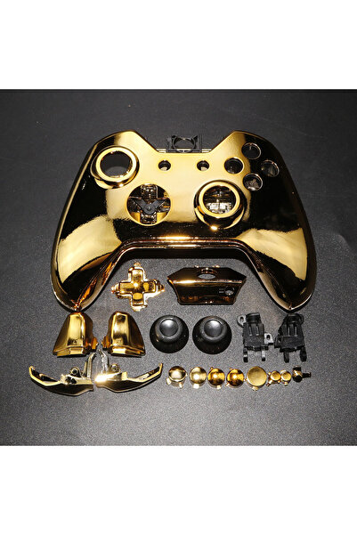 JCD غطاء بديل من الكروم الذهبي من JCD لجهاز Xbox One مع غطاء أمامي وخلفي