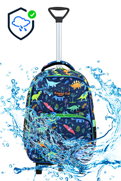 Kingston Hill Set de 3 genți pentru școala primară Dinosaur Rickshaw - Mecanism de rikșă staționar (picior frontal pliabil)