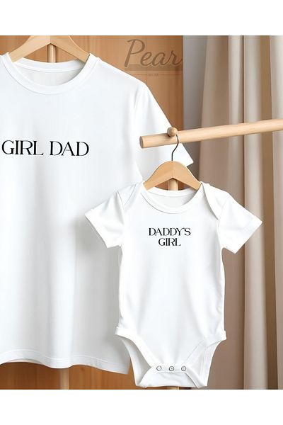 Pear Wear Daddy's Girl 2-Piece Oversize T-Shirt and Body Combination Set