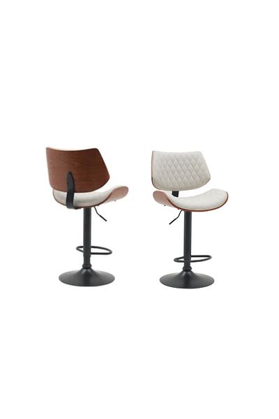 Ebticar Fabric Bar Chair-OFF WHITE