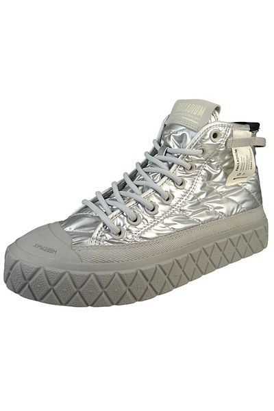 Palladium Damen Low Sneaker Palla Ace Re-Quilt W 94325-082-M Silberfarben  Warm Silver Textil/Synthetik