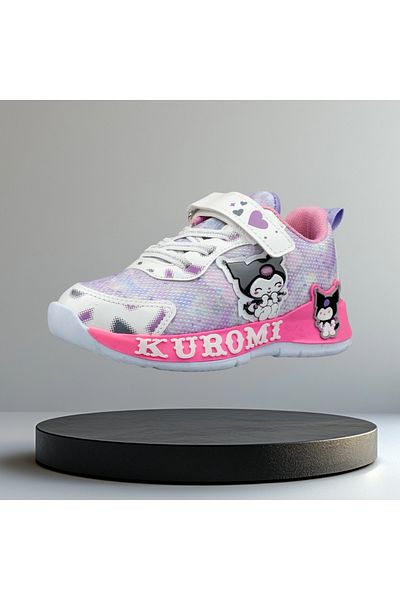 JOJO KIDS Girl's Lighted Kuromi Sneakers, Velcro Sneakers