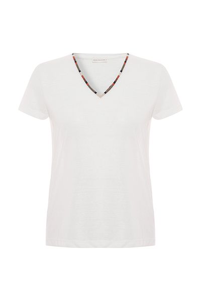 Mudo Embroidered V-Neck T-Shirt