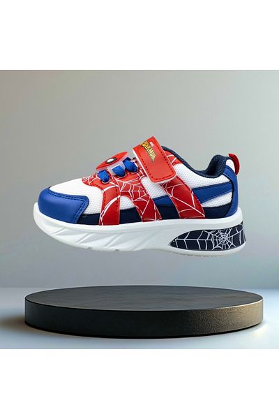 Disney Spiderman Boy Spiderman Blue Sneakers, Velcro Sneaker