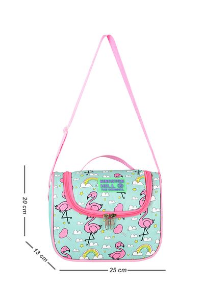 Kingston Hill Cutie de prânz termoizolată cu flamingo verde mentă