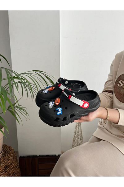 Behtah Kundura Boy's Closed Front Garden Pool Daily Sandals Non-Slip Sole Slippers