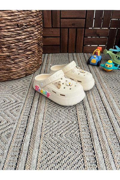 Behtah Kundura Girl's Closed Front Daily Sandals Non-Slip Thick High Sole Stone Slippers 6 Pieces Ornament