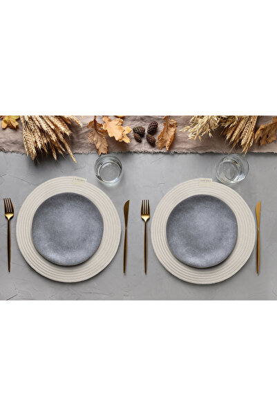 Klappe Design Single Wicker-Jute Flat American Service Plate 35cm X 35cm