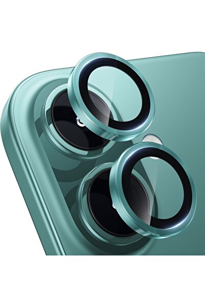 PlutusQuinn iPhone 16 & iPhone 16 Plus Kamera Koruma Renkli Lens Koruyucu Tem...