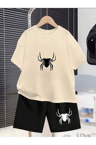 Serays moda Spider printed boys' shorts set