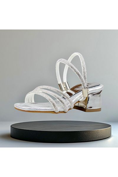 JOJO KIDS pantofi cu toc mic pentru fete, pantofi de seara