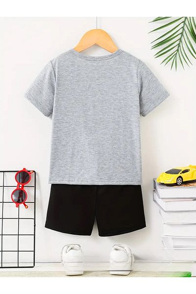 Serays moda Spider printed boys' shorts set