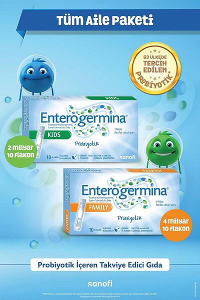 Enterogermina 2B 10 قارورة 4B 10 قارورة - عبوة لجميع أفراد الأسرة