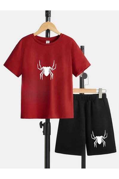 Serays moda Spider printed boys' shorts set