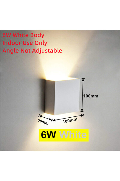 Choice Indoor 6W White Cold White 6000K 6W/12W LED Wall Light Outdoor Waterpr...