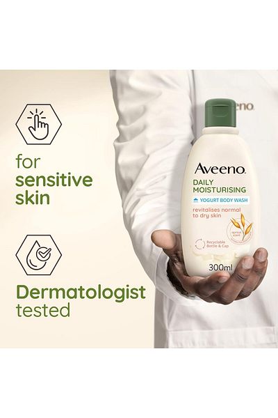 AVEENO DAILY MOISTURISING YOGURT BODYWASH VANILLA SCENT 300 ML