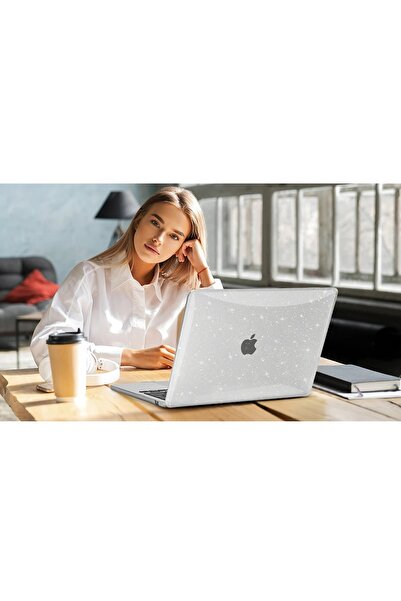 GRABONO Apple Macbook Pro 14.2 2023 A2779 Macbook Koruyucu Sert Parlak Simli ...
