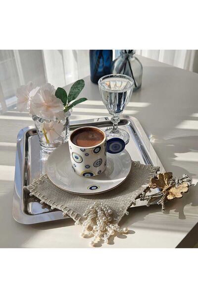 LİNDENİ HOME مجموعة من 6 مناديل تقديم من الكتان اللامع - لون بني، 15*15 سم