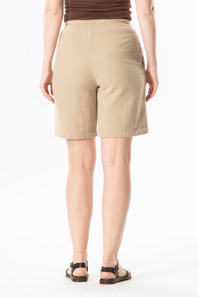 Eliş Şile Bezi Pantaloni scurți de vară peste genunchi cu talie elastică