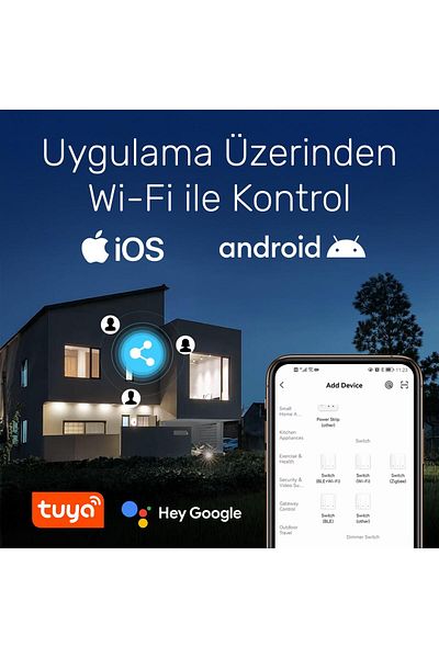 NPO FGTCM009 Touch Wifi TUYA يدعم 4 مفاتيح كهربائية ذكية - أبيض