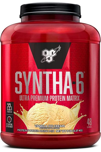 BSN Syntha-6 Ultra Premium Protein Matrix, Whey Protein Powder- Vanilla Ice Cream, 5 lbs