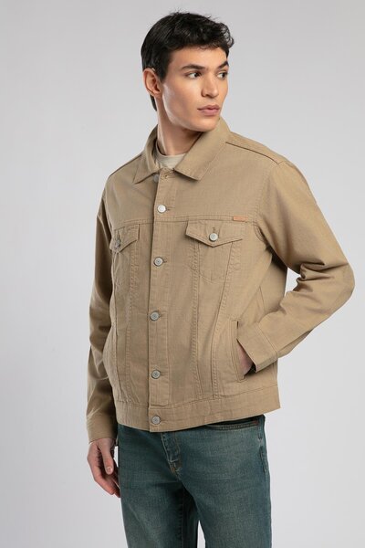 Lee Cooper Ανδρικό παλτό Puebla Nd από 100% βαμβακερό υφαντό Camel