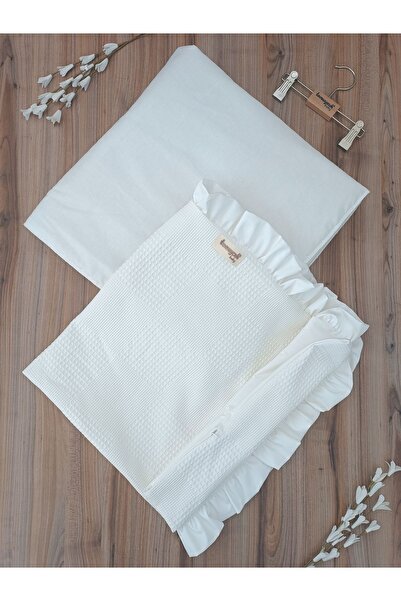 Tomuycuk Pique Baby Blanket - 100% Cotton, Removable Inner Fiber, Newborn Hospital Exit