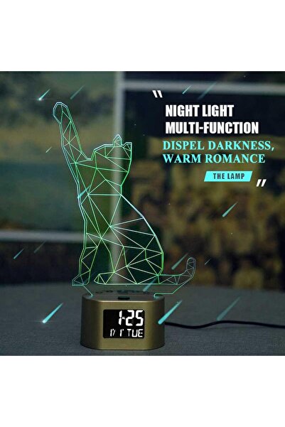 Arabest Desk Alarm Clock game clock LED Funny Changing Multifunctional Alarm Creative Square Table Clock (Cu